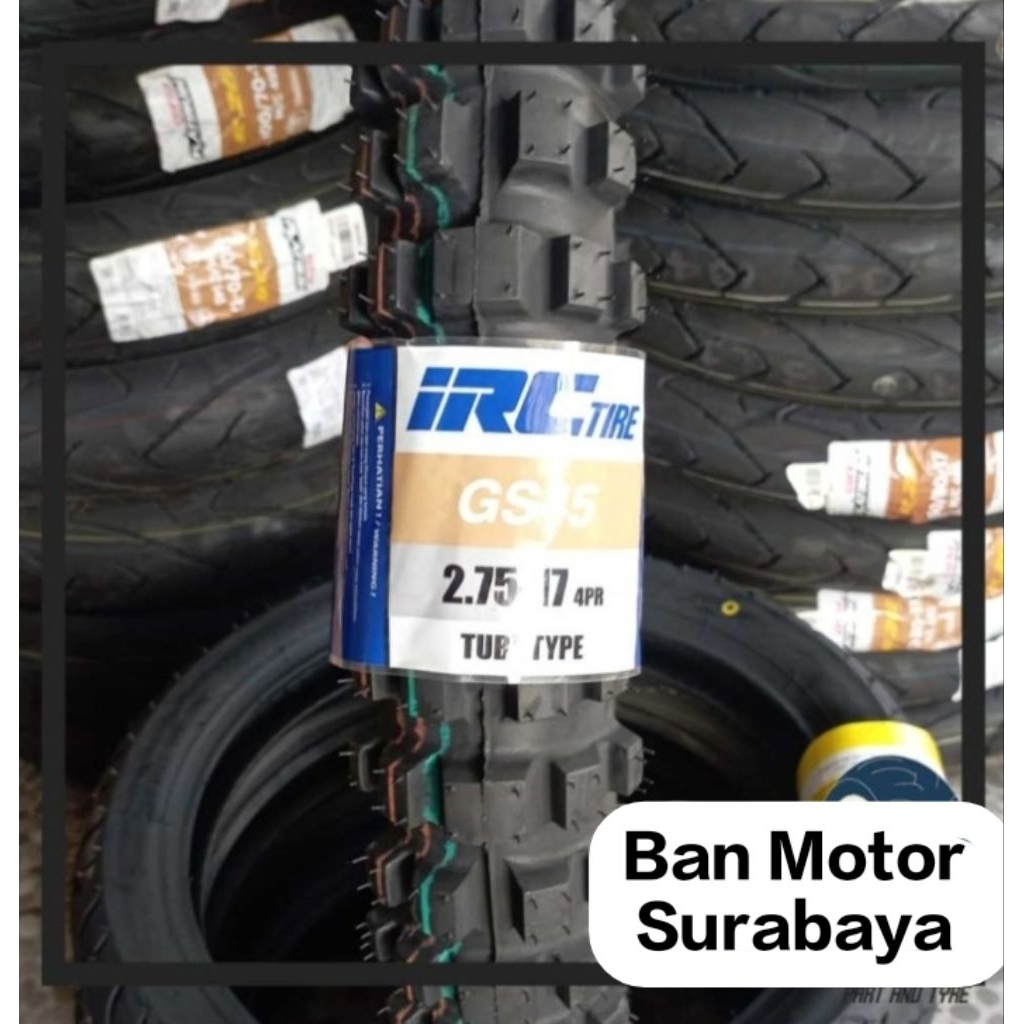 Ban Motor IRC 275-17 GS45 (GS 45) TUBETYPE Ban Luar Motor Trail Trel Offroad Ban Tahu