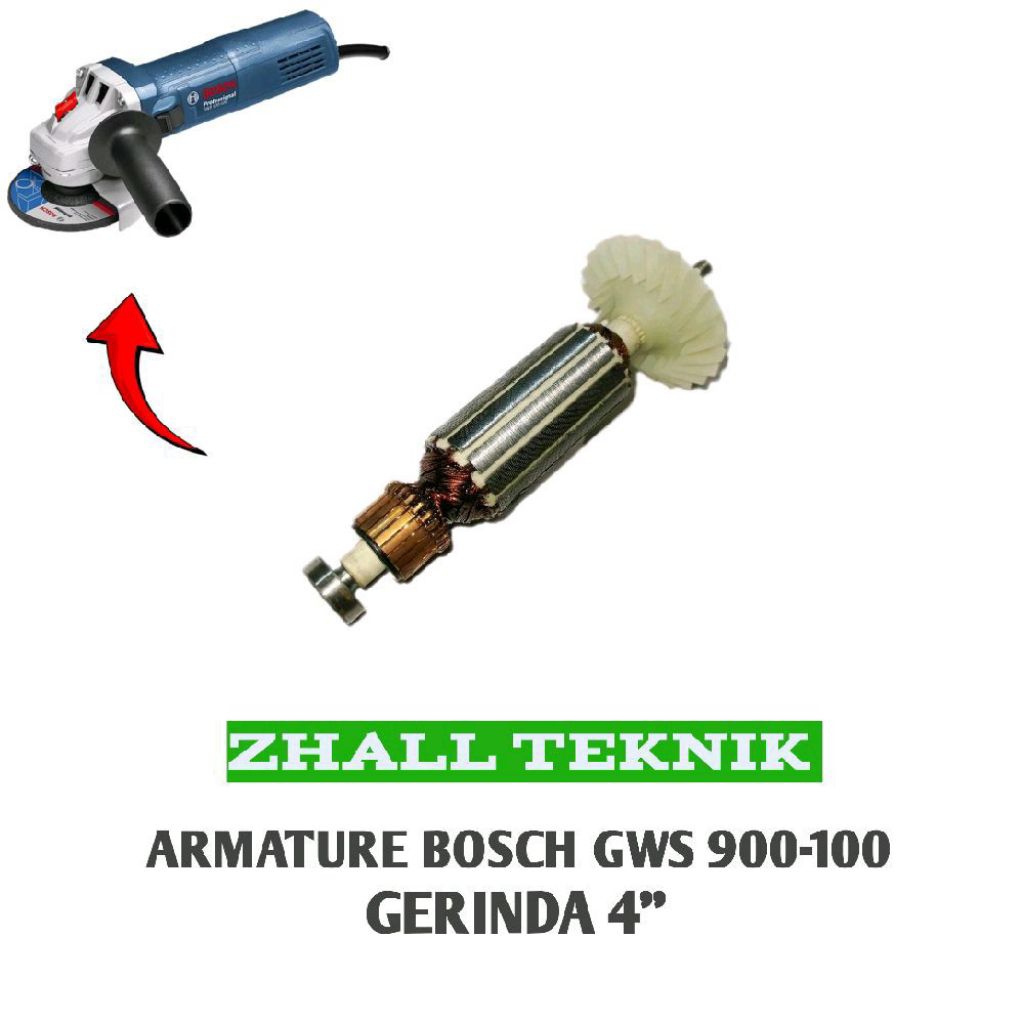 Armature Untuk GWS 900-100 Mesin Gerinda Bosch Angker GWS 900-100