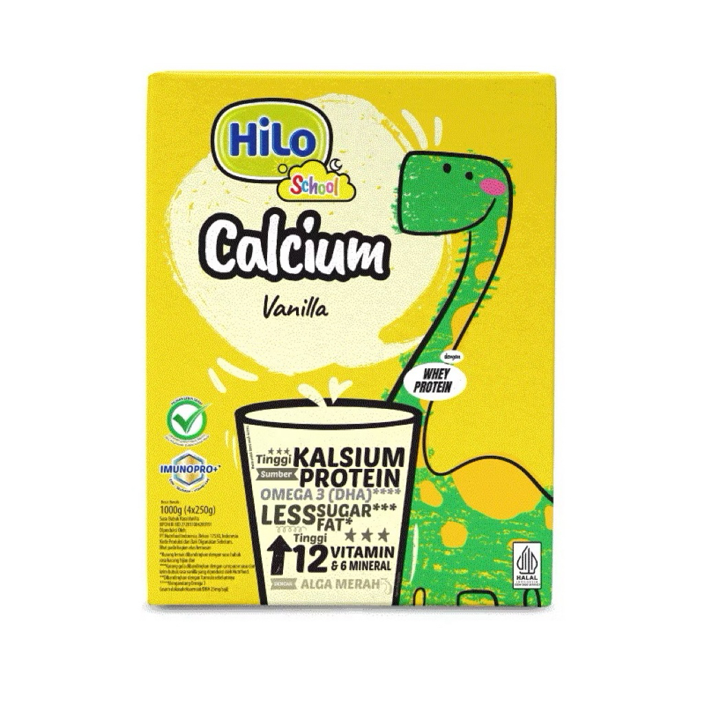 

HiLo School Vanilla 1000 gram - Susu Tinggi Kalsium Lebih Rendah Lemak Hi lo