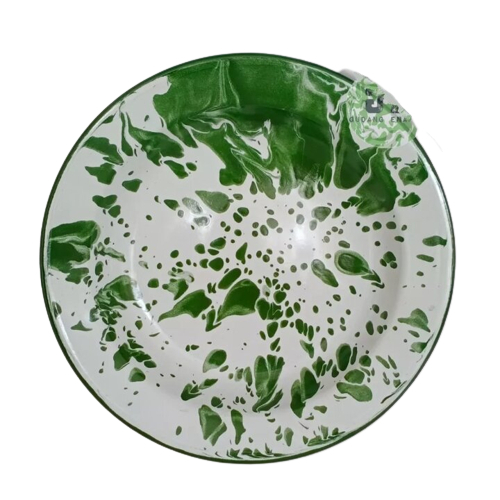Piring blirik 22 cm / piring enamel blirik jadul / piring seng motif diameter 22 cm / piring jadul /