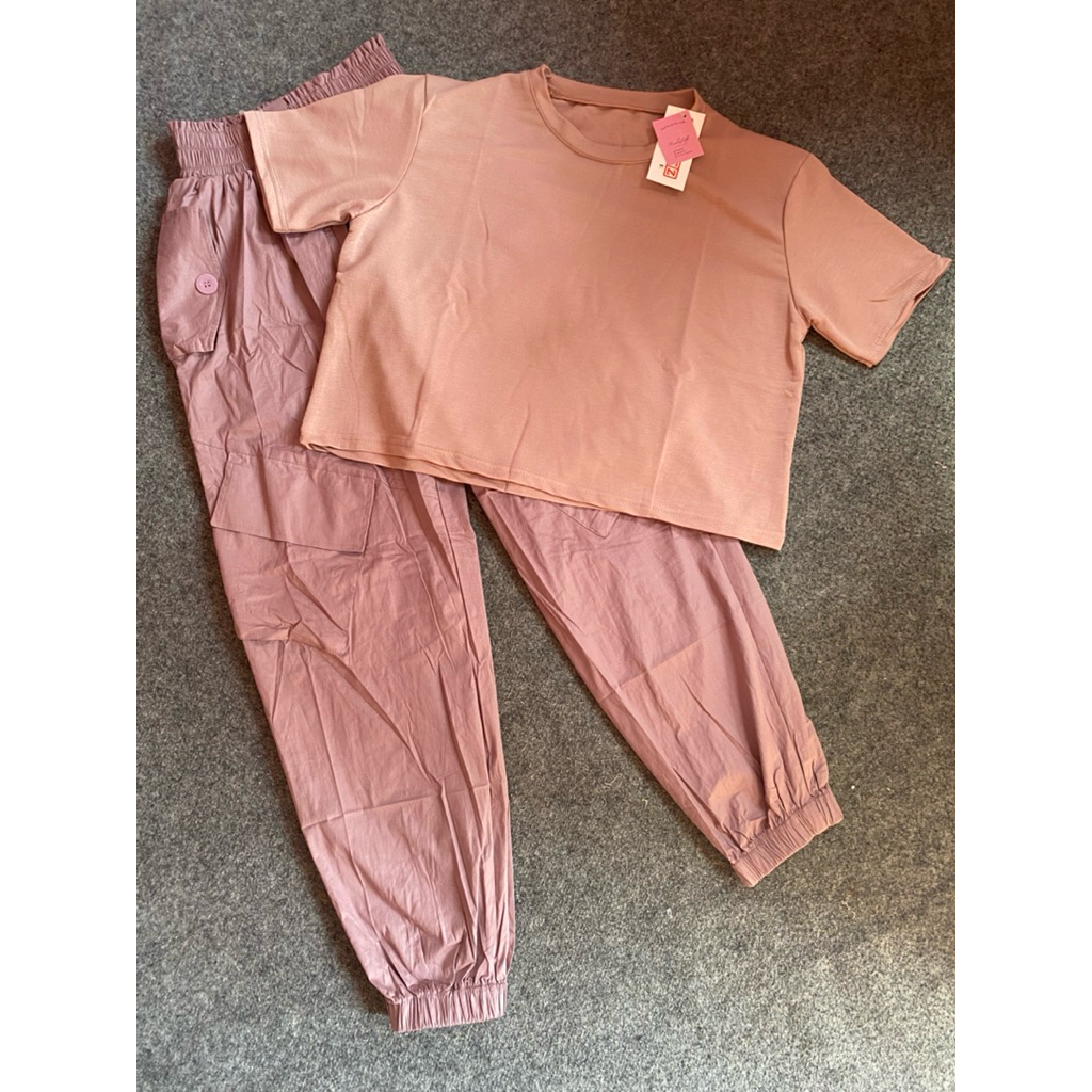 Setcel Crop Cargo Valey Wanita