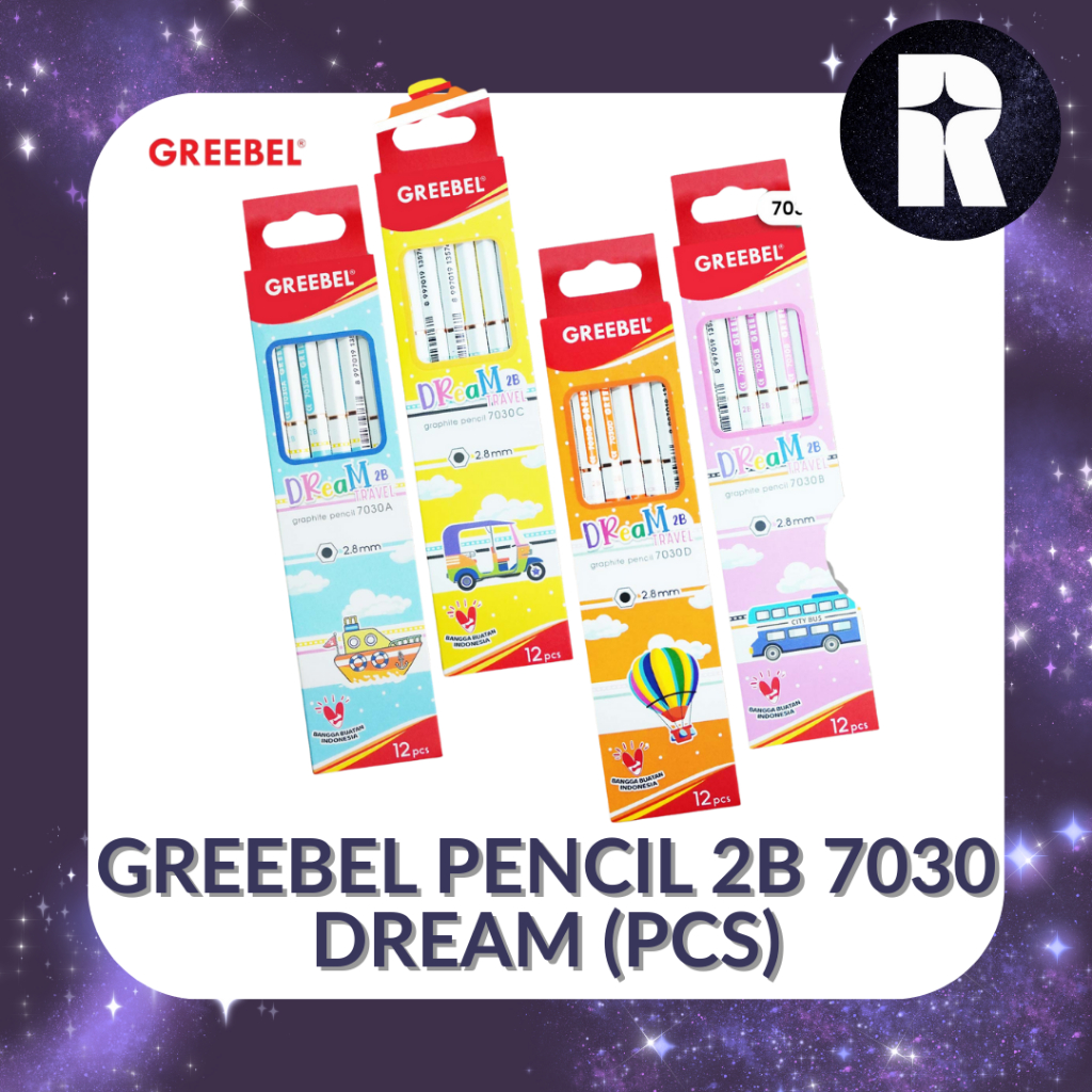 

GREEBEL PENCIL 2B 7030 DREAM / PENSIL KAYU KARAKTER LUCU (PCS)