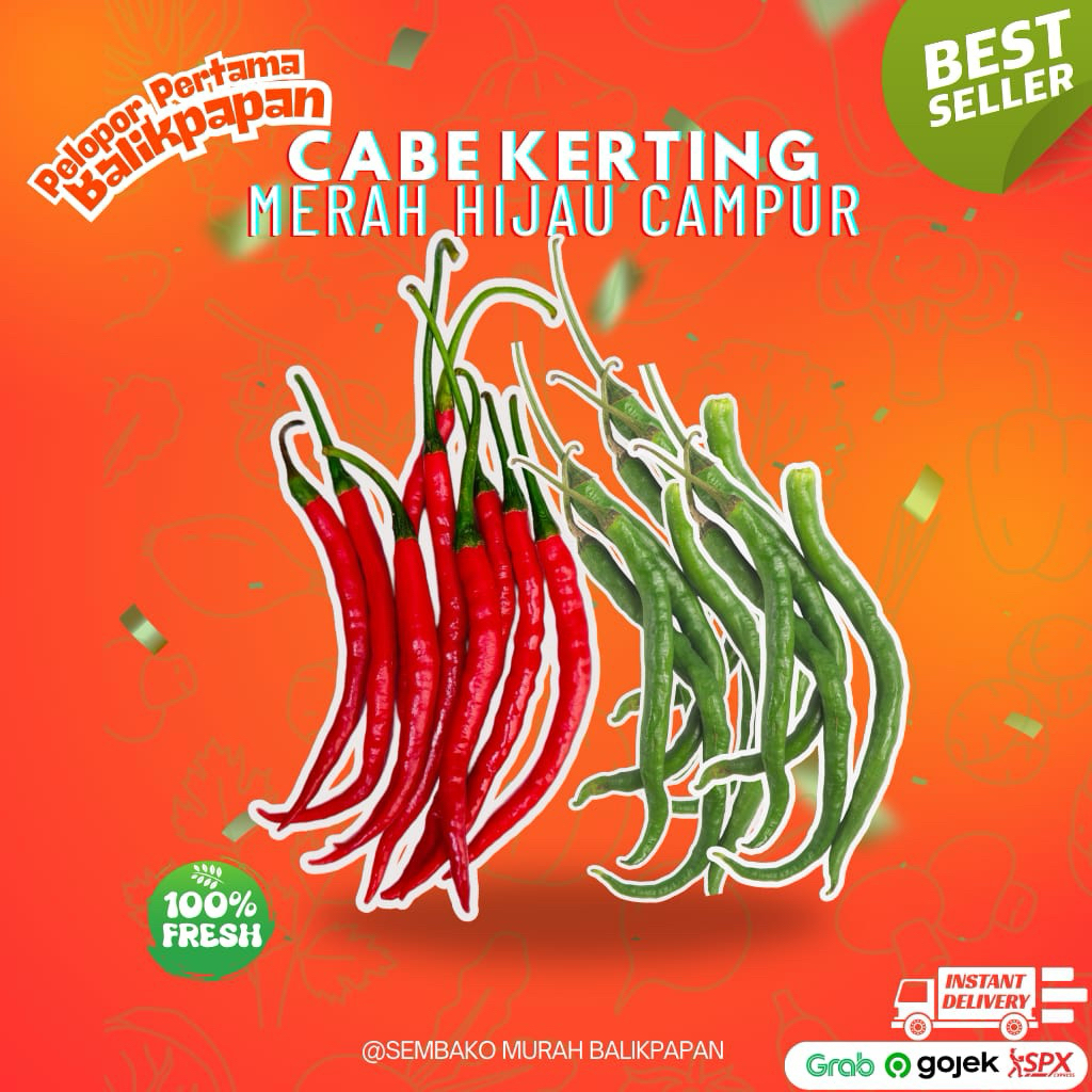 

Cabe keriting merah dan hijau Campur