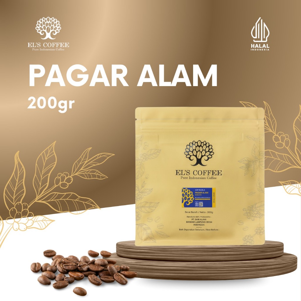 

El's Coffee Kopi Pagar Alam Robusta 200Gr Biji Kopi/Kopi Bubuk/Kopi Robusta PureIndonesiaCoffeeBeans