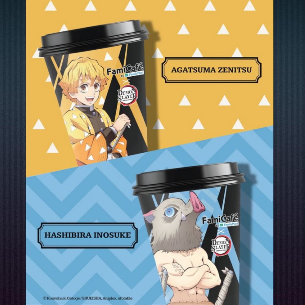 Famima Demon Slayer cup Tanjiro Nezuko Zenitsu Shinobu Giyu Mitsuri Doma Muzan