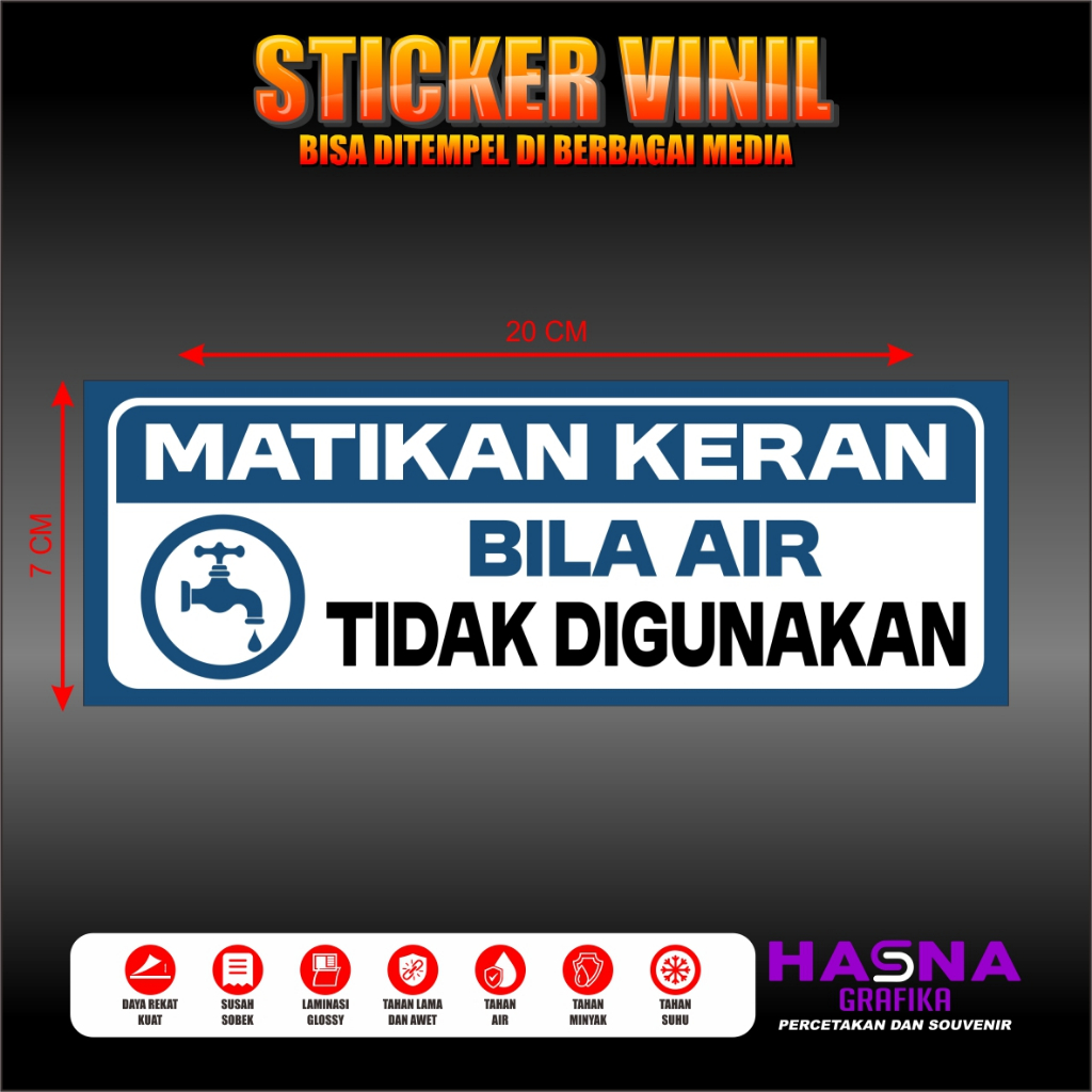 

sticker peringatan matikan keran bila tidak digunakan