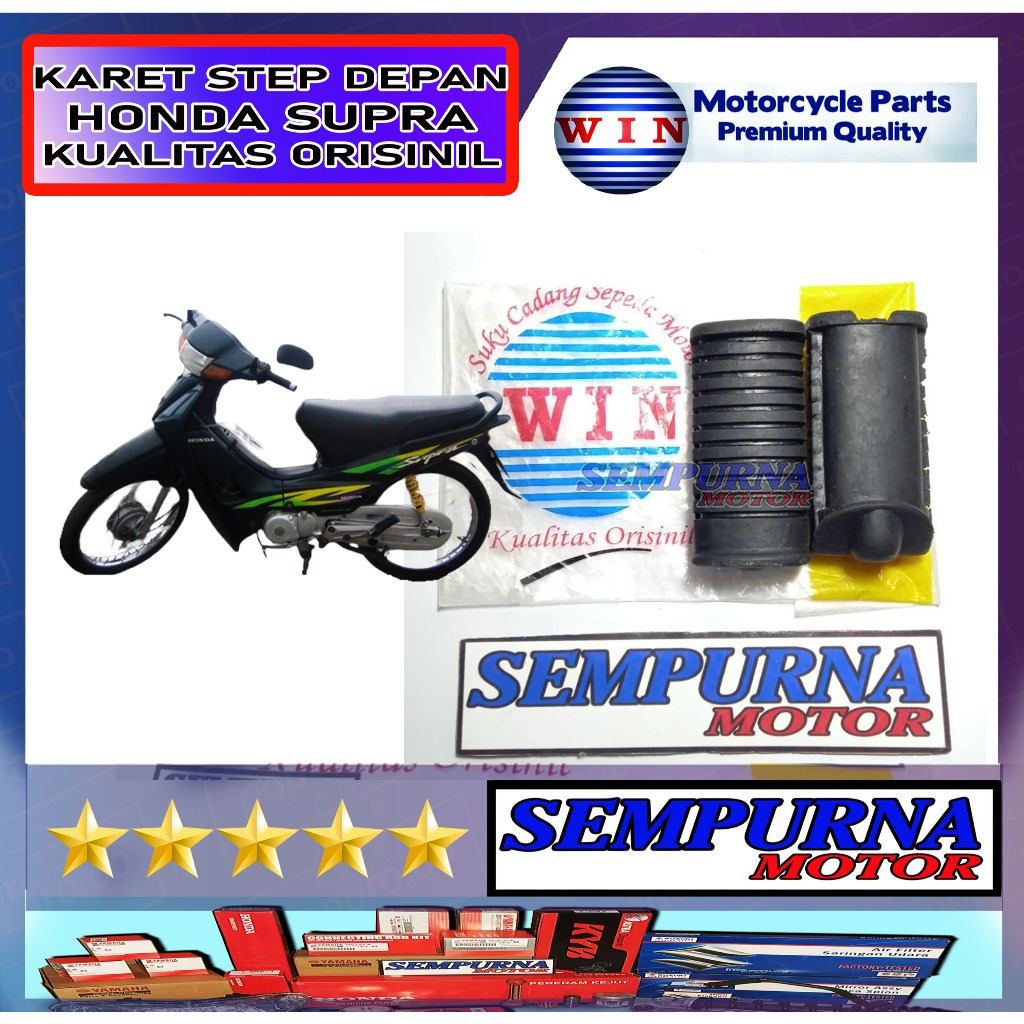 Merek Win Kualitas Original Karet Barstep Depan Supra