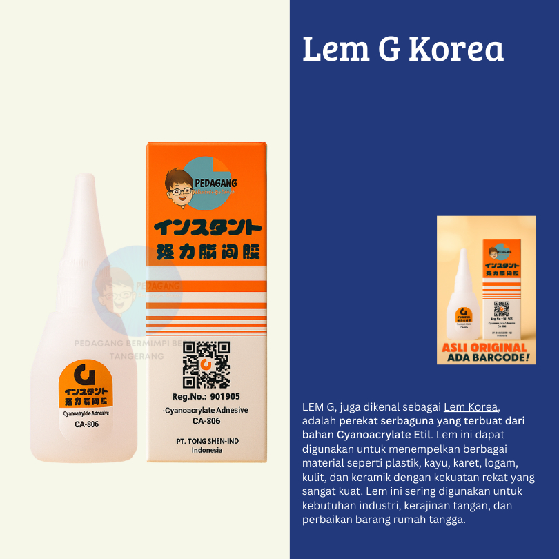 

LEM G KOREA ORIGINAL ASLI TONG SHEN ADA BARCODE LEM SUPER SERBAGUNA