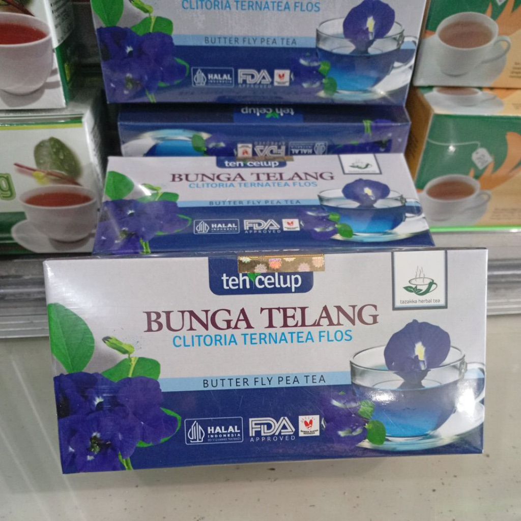 

Teh celup bunga telang tazakka ampuh untuk menjaga kesehatan mata sebagai rilexacy turunkan tekanan darah tinggi isi 20 kantong celup