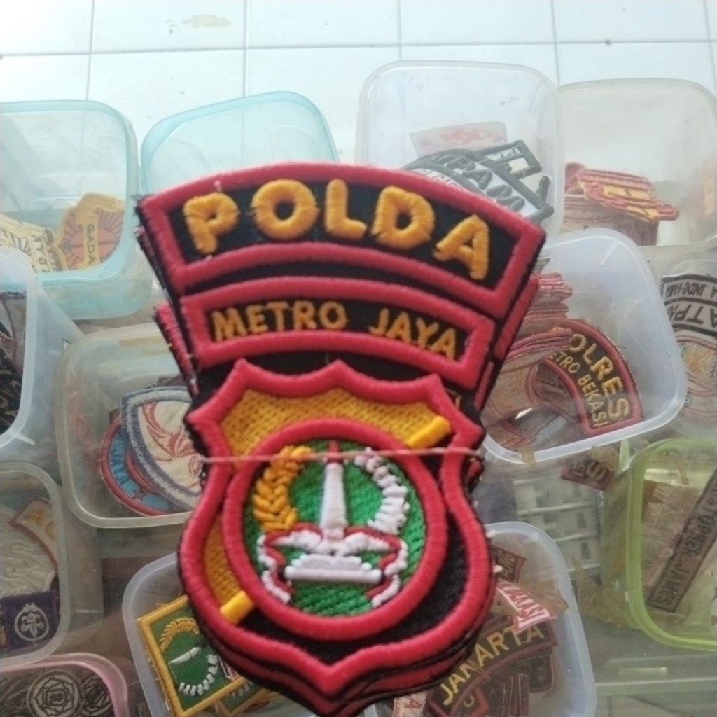 emblm bordir timbul polda metro jaya