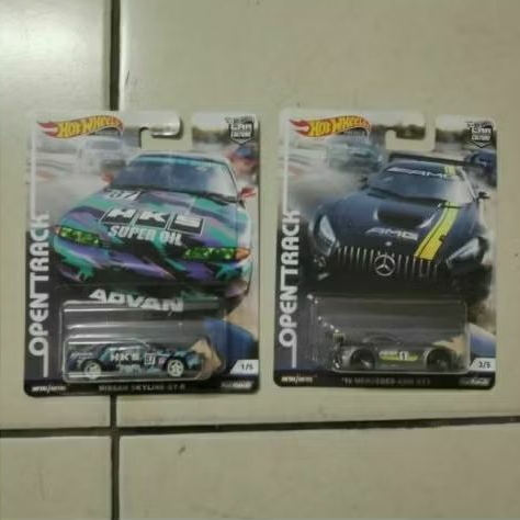 hot wheels set open track HKS Nissan skyline GT-R r32 Mercedes Benz AMG gt3 ban karet bkn r34 r33 GT