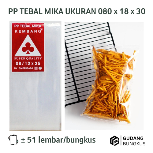 Plastik PP Mika Tebal 080  Bungkus Kemasan Makanan - Kemasan Oleh Oleh - Snack Kiloan