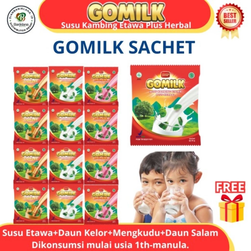 

Susu Kambing Etawa Gomilk - Plus Herbal Kelor Mengkudu Daun Salam - Untuk Anak & Lansia