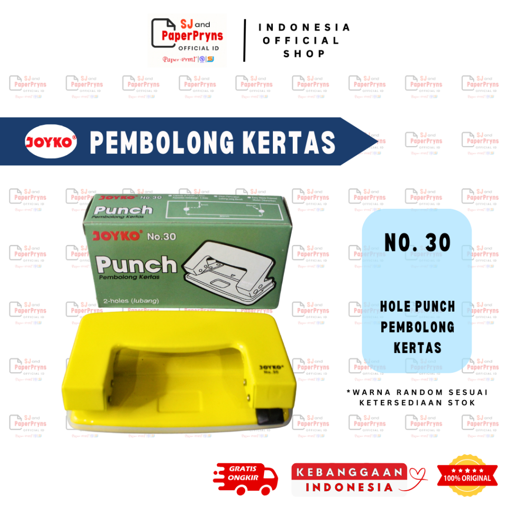 

Hole Punch Kecil Joyko No. 30 – Pembolong Kertas Praktis & Ergonomis