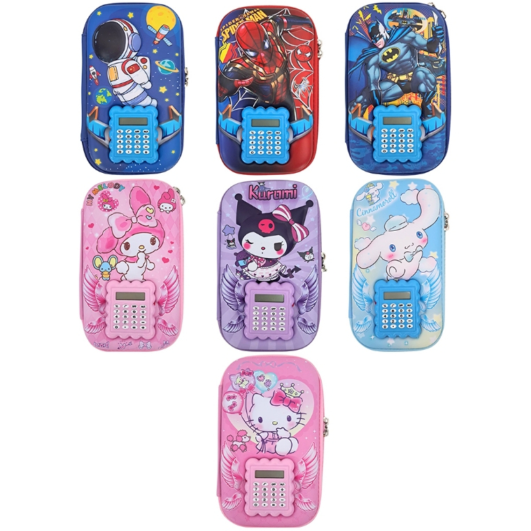 

Tempat Pensil Kalkulator Medium Karakter 3DJ-M Pencil Case Calculator