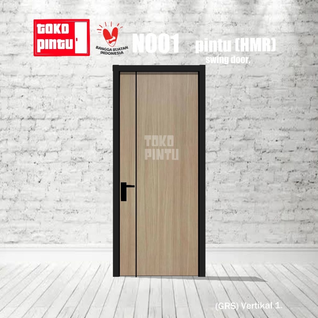 (GRS) Vertikal 1. pintu minimalis engineering HMR swing door.