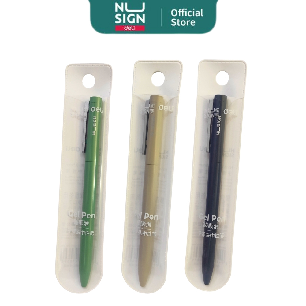 

DELI Nusign Pulpen Gel 0,5mm Black NS563