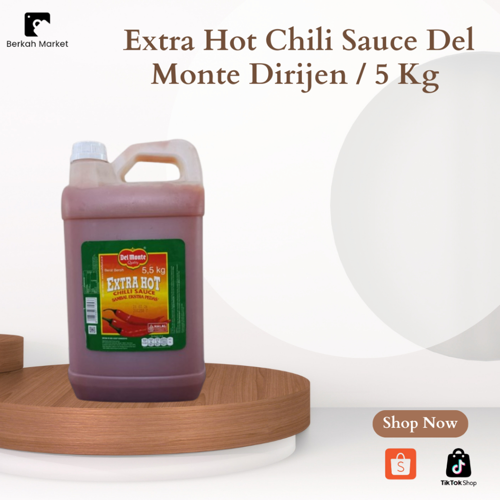 

Del Monte Saus Sambal Extra Hot 5.5kg - Pedas Kuat & Praktis