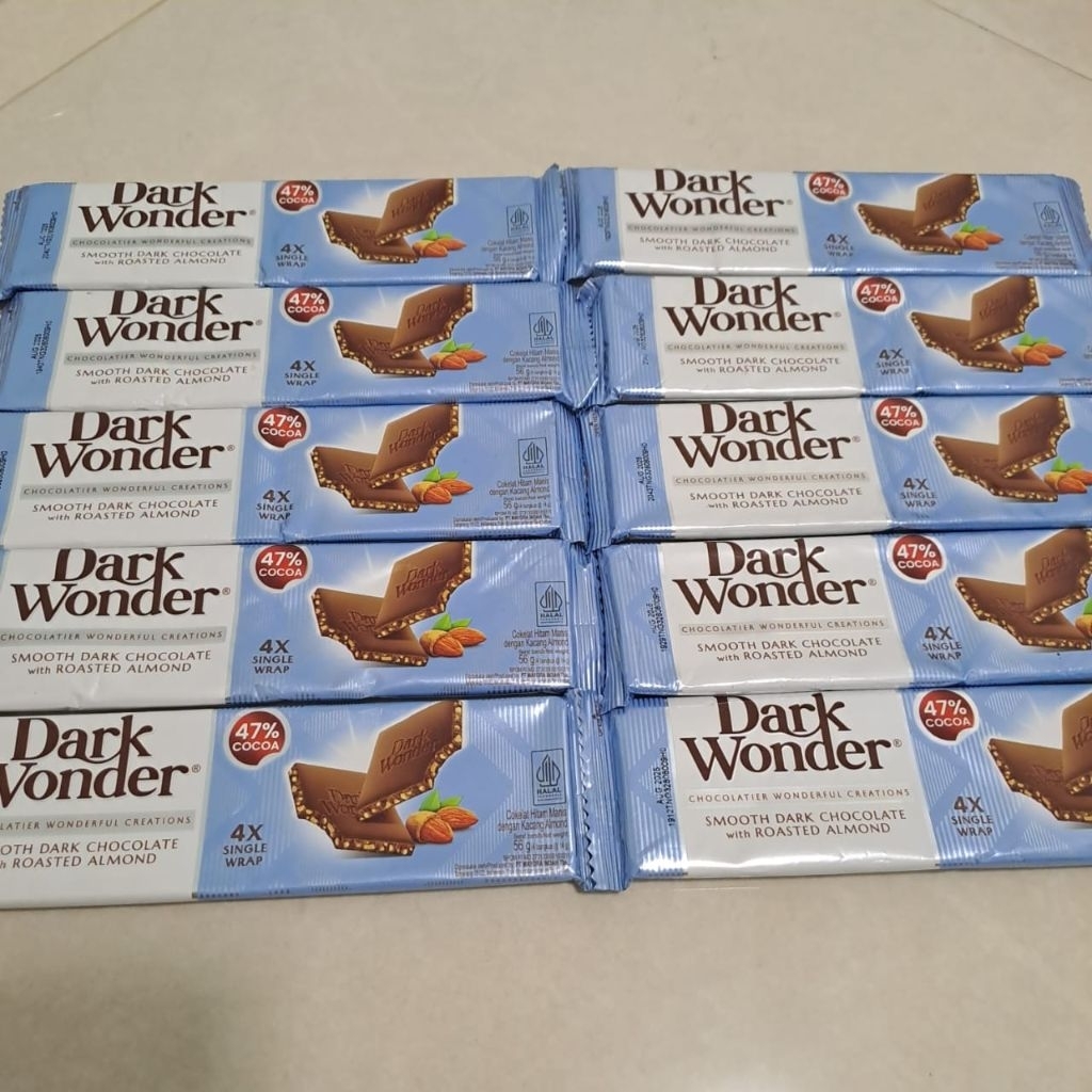 

SALE (ED AKHIR OKT 2025) Dark Wonder / Dark Chocolate Bar Almond 56 Gram