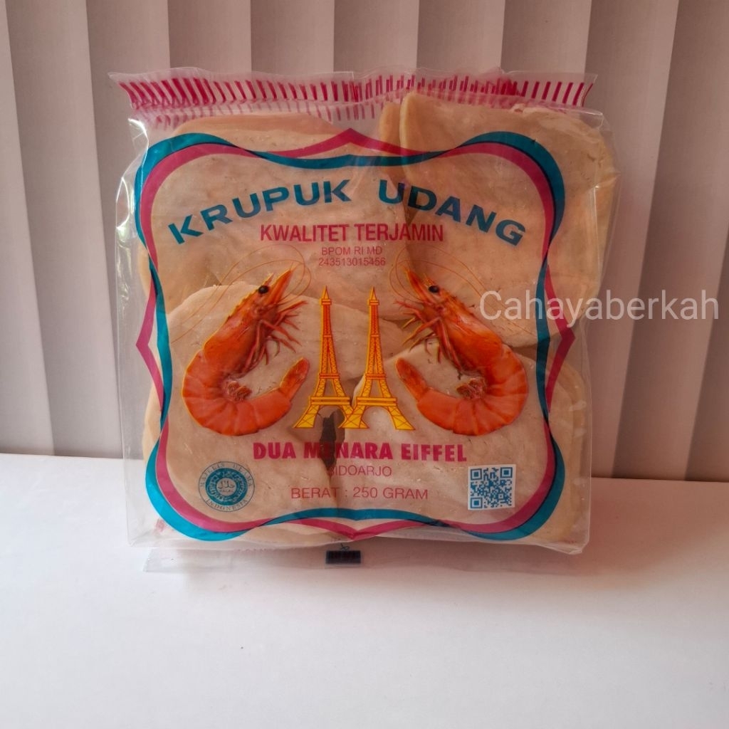 

KERUPUK UDANG DUA MENARA EIFFEL KRUPUK MENTAH 250 GR