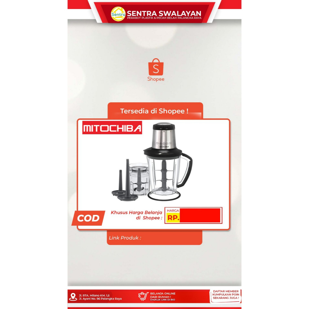 BLENDER CHOPPER MITOCHIBA CH-200 FOOD PROCESSOR / CHOPPER MITOCHIBA CH 200 ORIGINAL