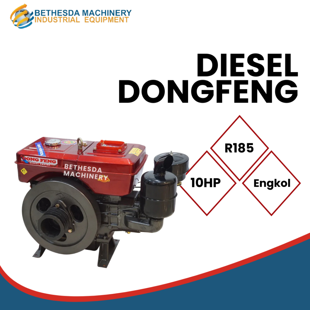 Dongfeng Diesel 10 HP Mesin Penggerak Serbaguna Diesel R185 Engkol