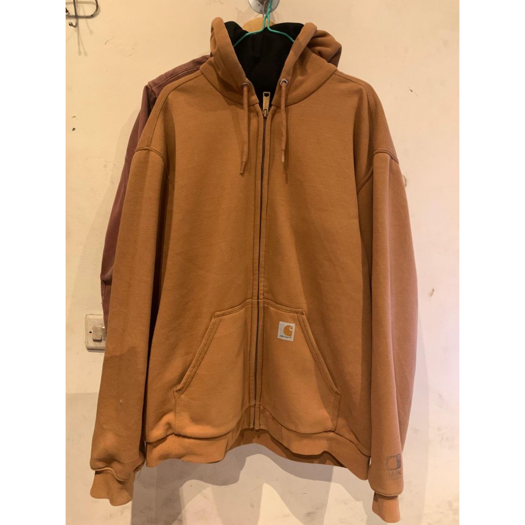 Carhartt Rain Defender Zip Hoodie Brown