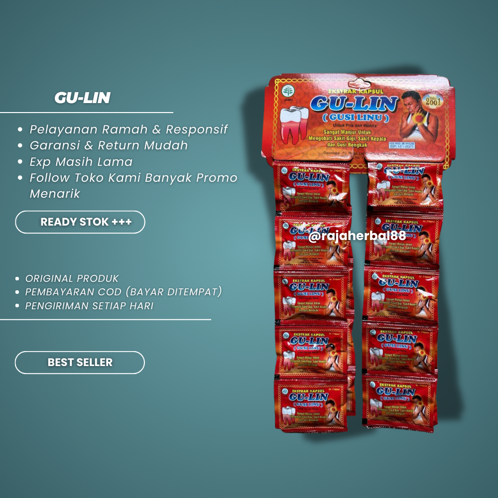 

Gulin Gusi Linu Original Kapsul Sakit Gigi Renceng 20 Sachet