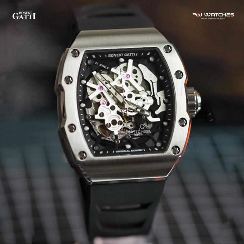 BONEST GATTI Automatic Mechanical Watch Citizen Movement Luminous Barrel Men's Watch - BG9905-A