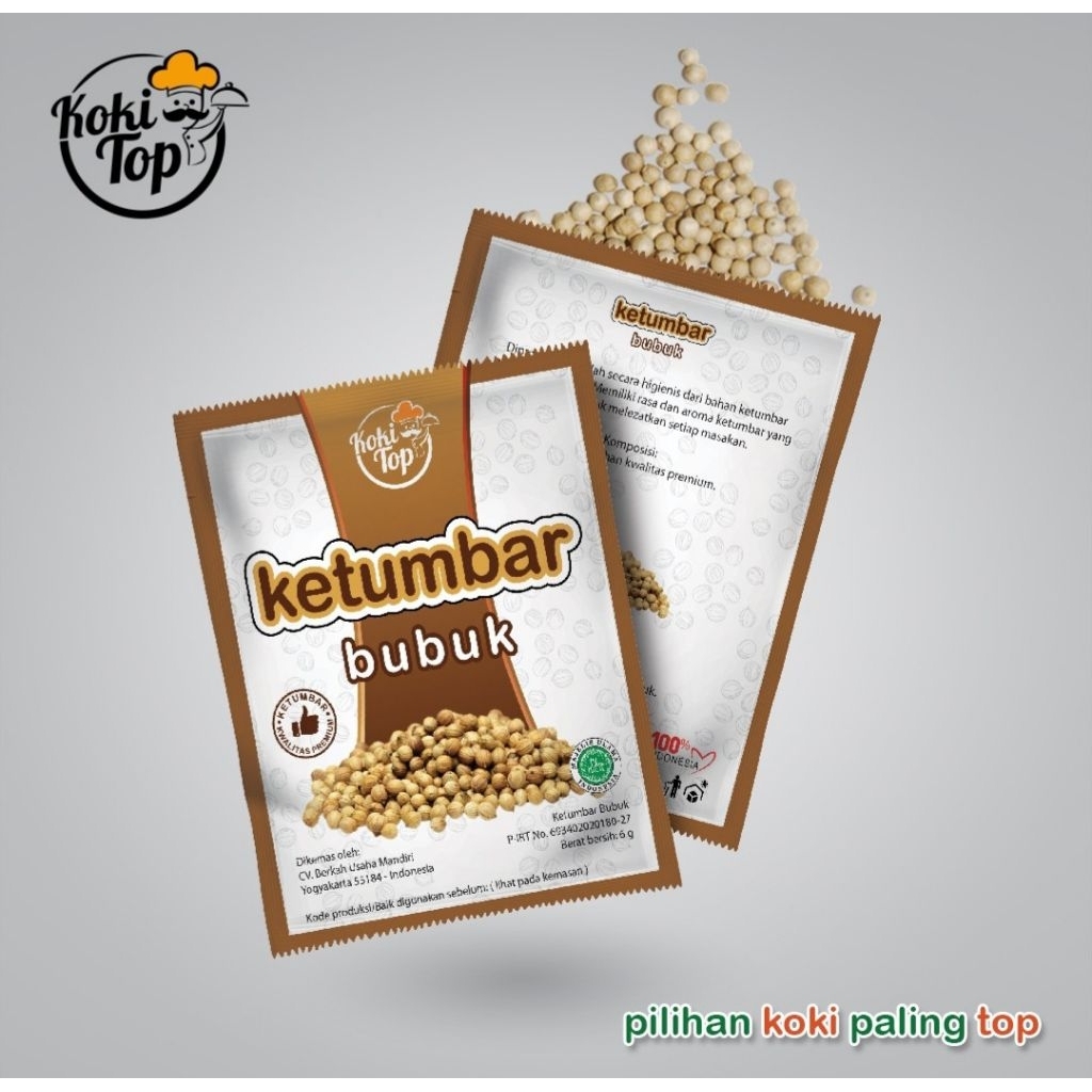 

ketumbar bubuk koki top 1 renteng isi 12 pcs 4g