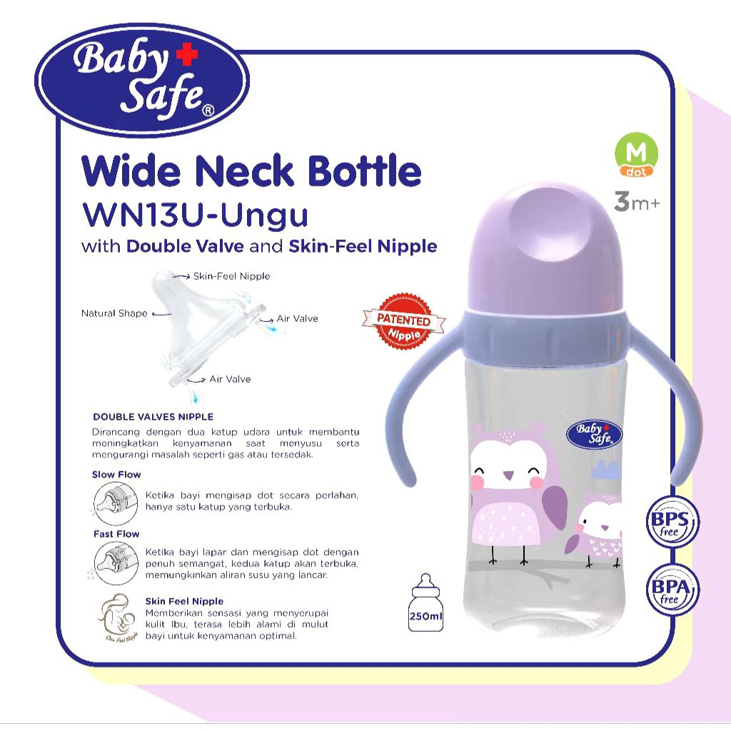 LYNEA BABY SAFE BOTOL KARAKTER 250ML