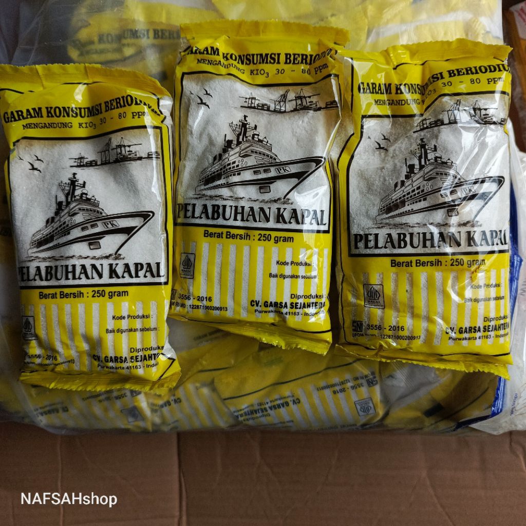 

garam pelabuhan kapal isi 250gr 4pcs