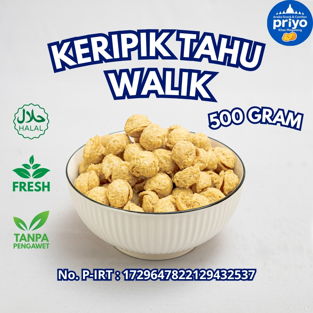 

Keripik Tahu Walik 500g Priyo Snack Renyah Gurih Halal Tanpa Pengawet