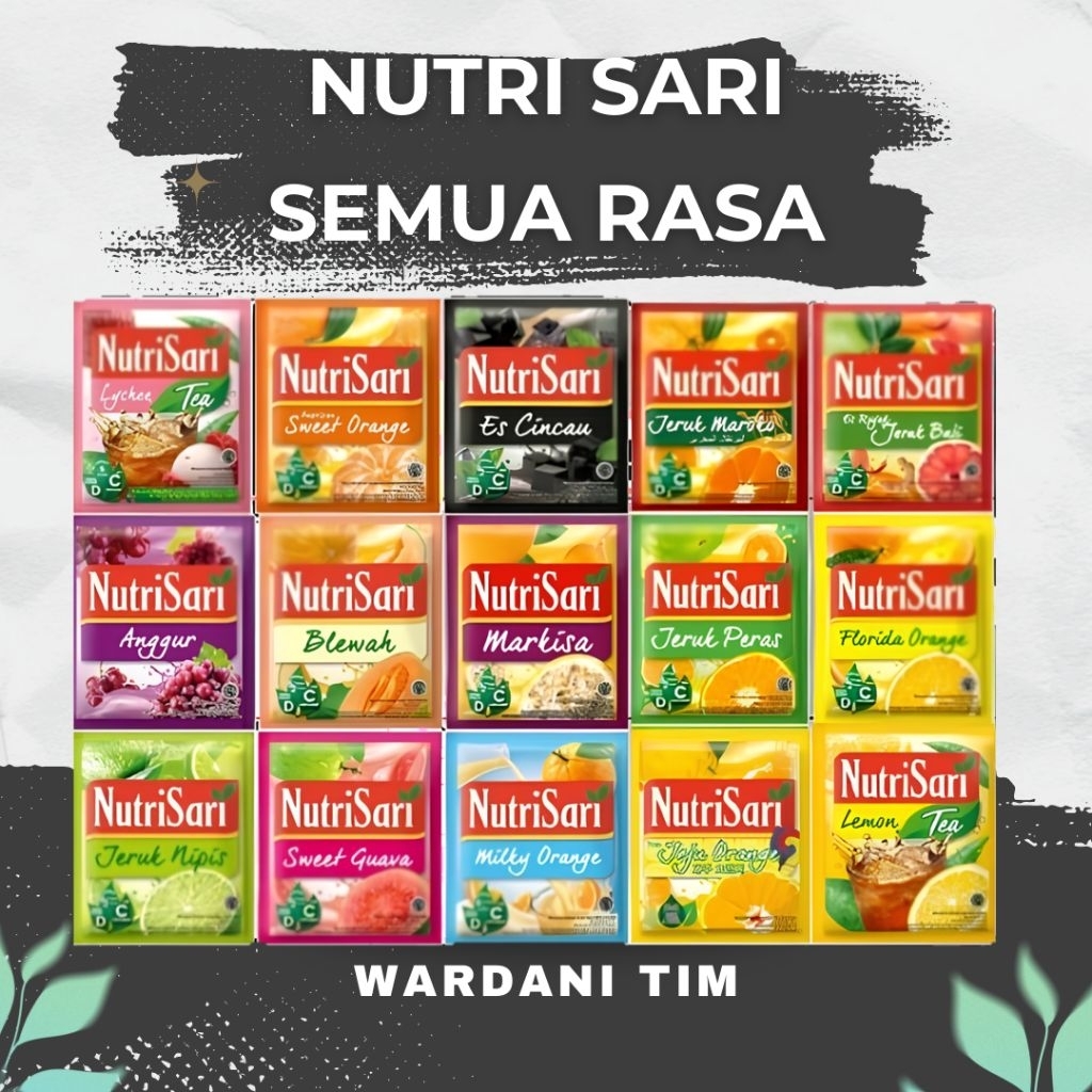 

NUTRISARI Renceng Semua Rasa Lengkap TERMURAH Minuman Serbuk Segar, Jeruk, Lemon Tea, Guava, Anggur