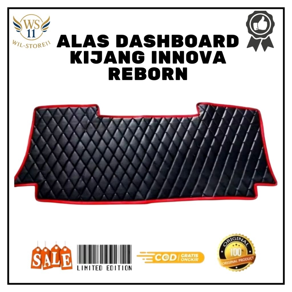 Alas / Cover Dashboard Kulit Sintetis Kijang INNOVA REBORN Motif Wajik