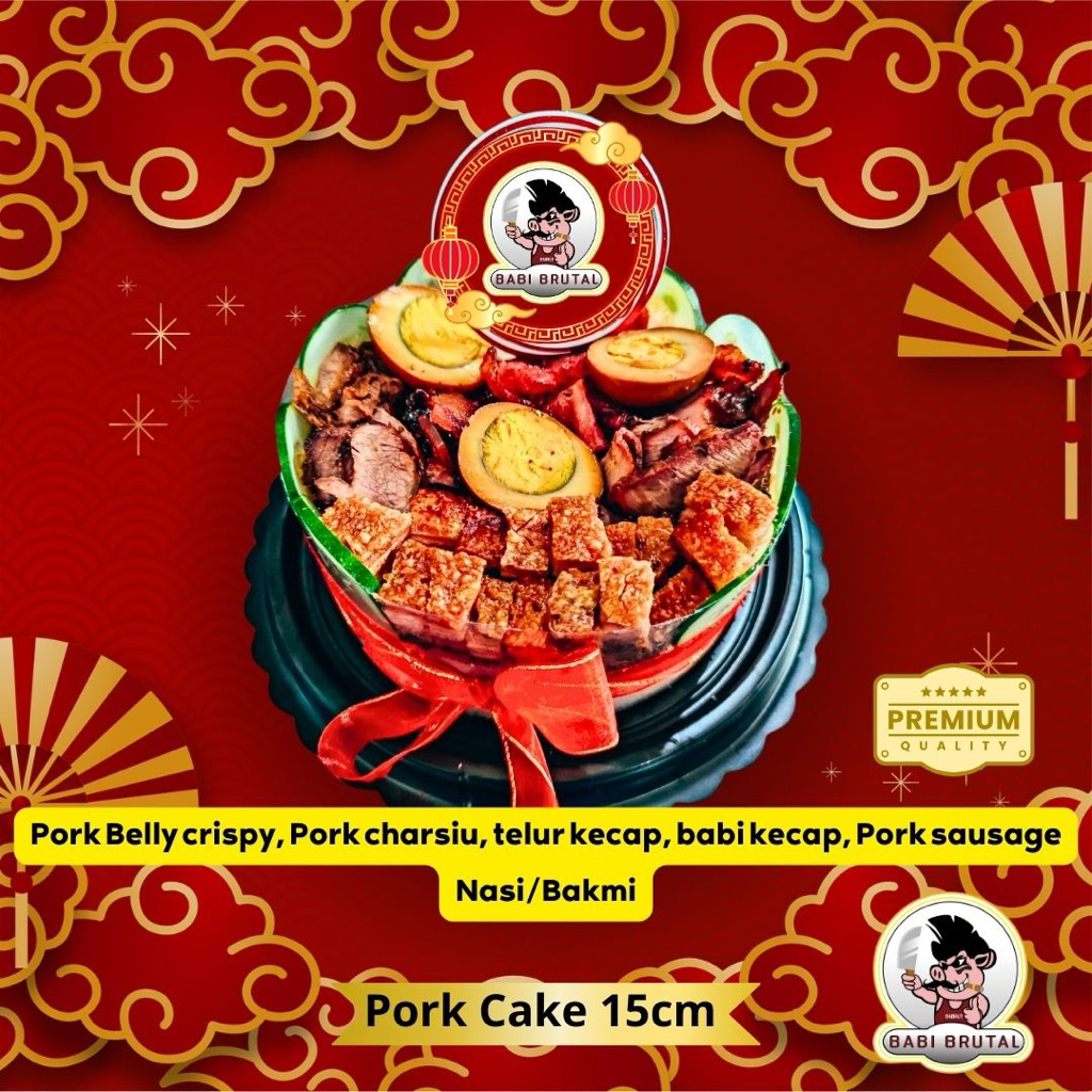 

pork cake 2-3 porsi lengkap enak murah
