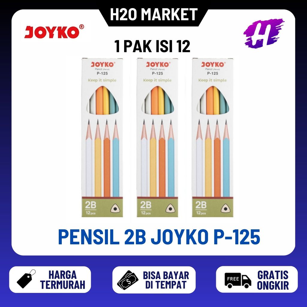 

❤️H2O❤️ Pensil 2B Joyko P-125 / ( 1pak/12pcs )
