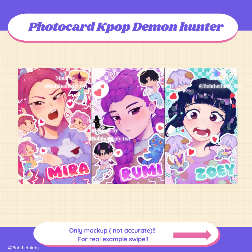 

KPOP DEMON HUNTER PHOTOCARD | Fanmerch | Zoey,Rumi,Mira