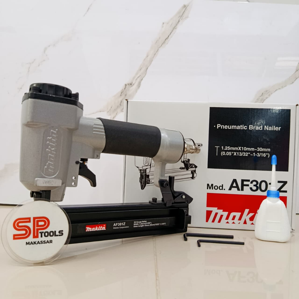 AIR NAILER / ALAT PAKU TEMBAK ANGIN / STAPLER STAPLES ANGIN MODEL LURUS I F30 MAKITA AF301Z