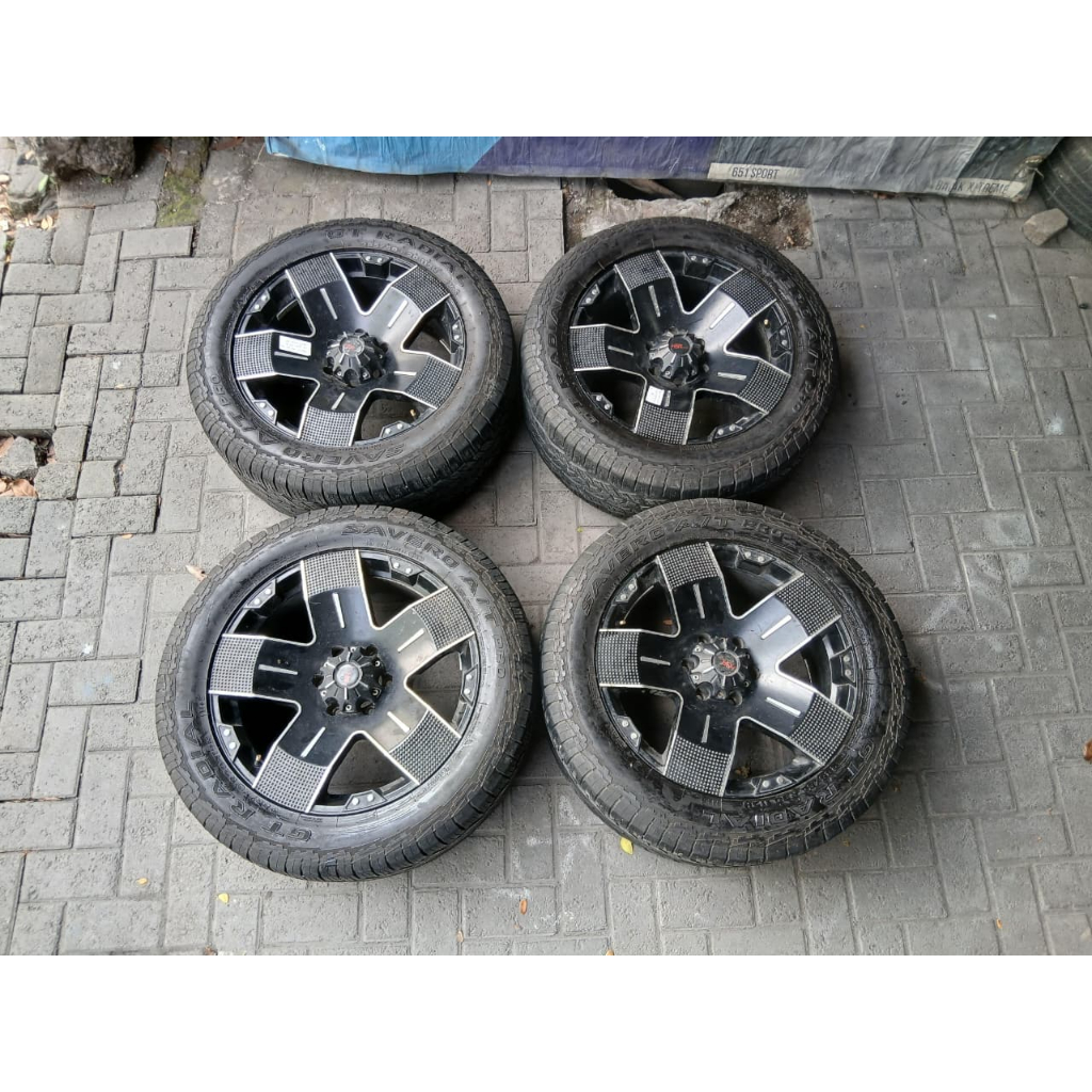 VELG MOBIL BEKAS BALLISTIK RING 20 LEBAR 9 BAUT 6 PCD 6X139 + BAN A/T 285 50 R20