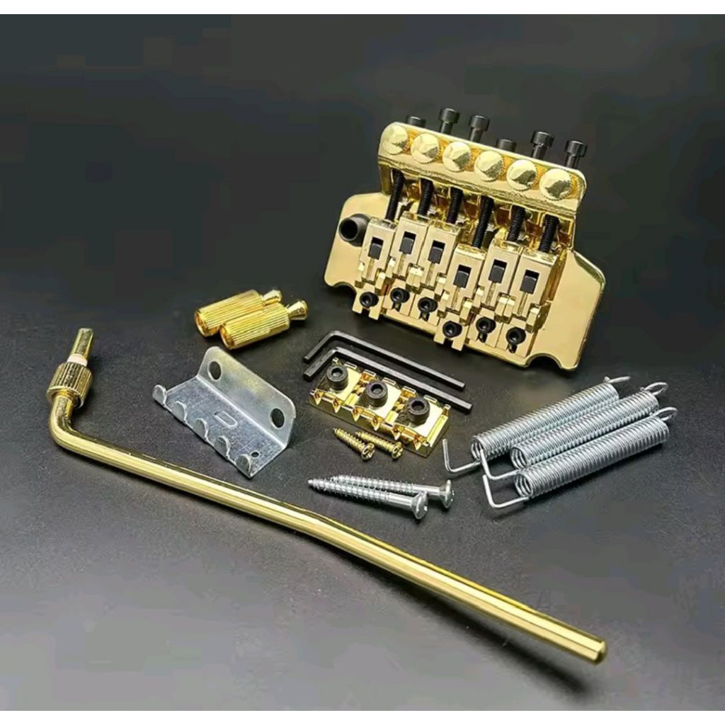 Tremolo Updown Floydrose Lisensi Hitam Chrome Gold