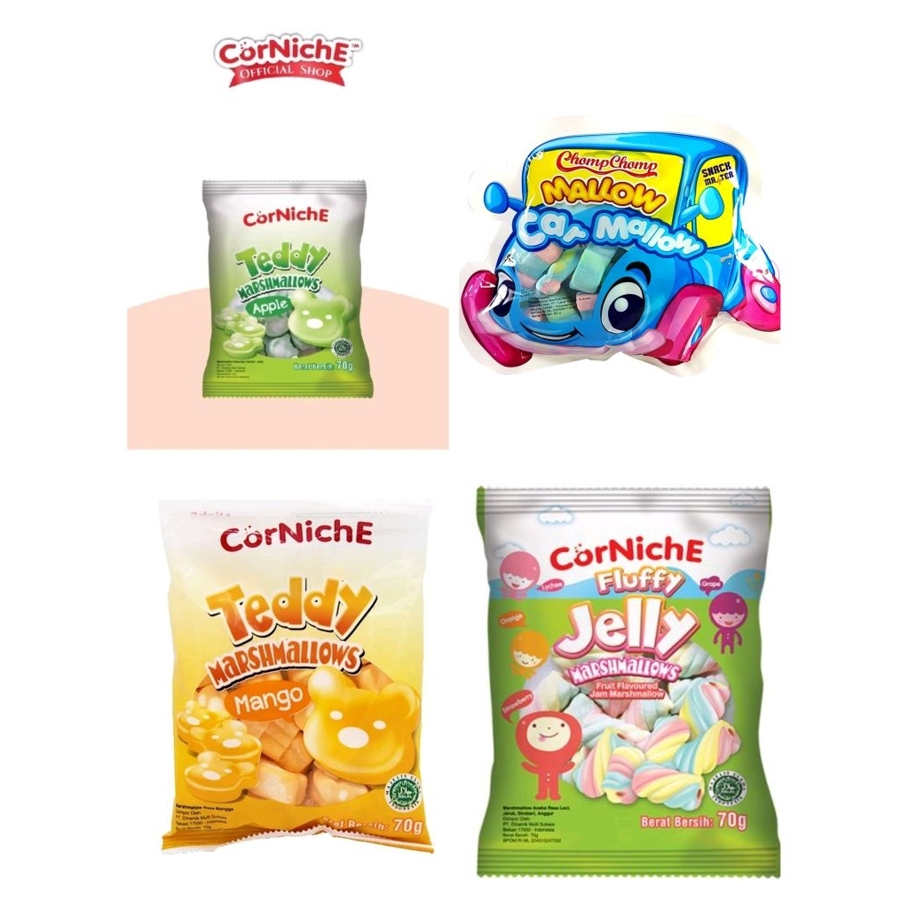 

Corniche Marshmellow Fluffy Jelly/Teddy Apple/Car Mallow 70g
