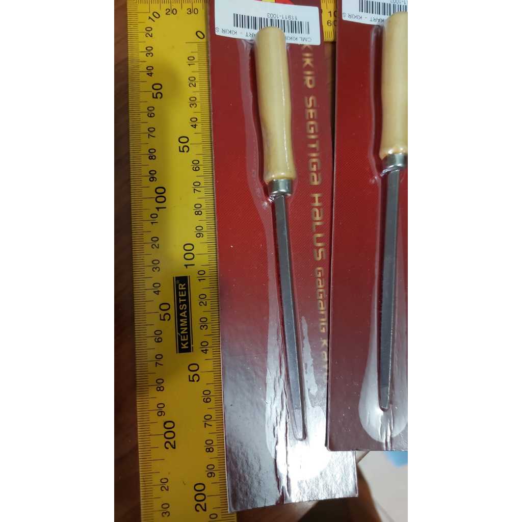 Kikir Segitiga GAGANG KARET/Kikir Segitiga/Kikir Besi Segitiga Gergaji Kayu Needle 4"/KIKIR SEGITIGA