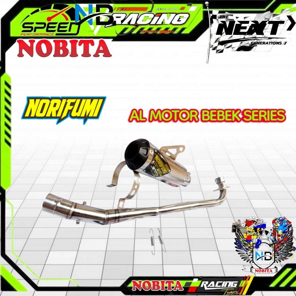 KNALPOT RACING NORIFUMI TPY MOTOR BEBEK SERIES NALPOT NORIFUMI JUPITER/VEGA/SUPRA/SHOGUN/KHARISMA/RE