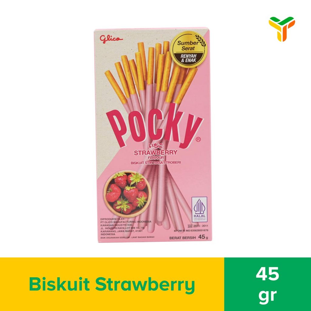 

Glico Pocky Strawberry 45 Gram Makanan Ringan Kue