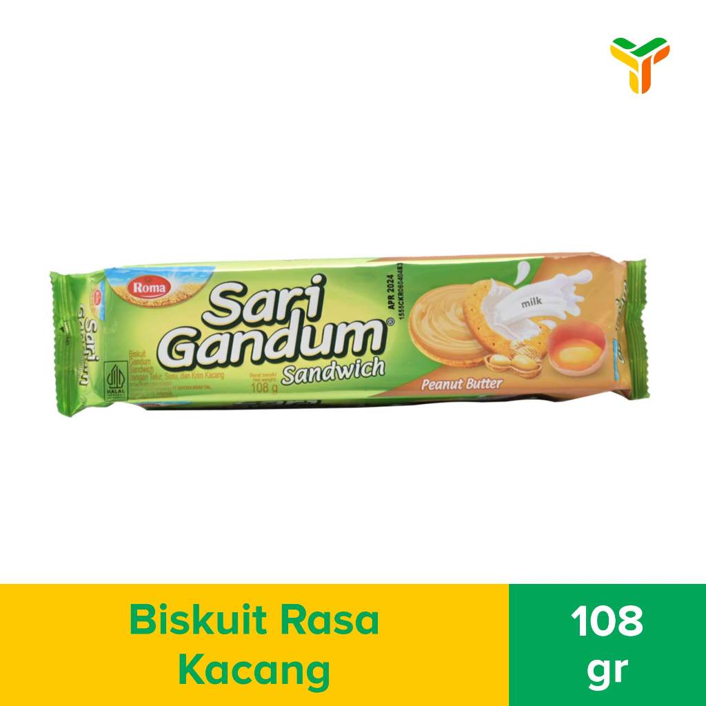 

Roma Sari Gandum Sandwich Peanut Egg 108 G