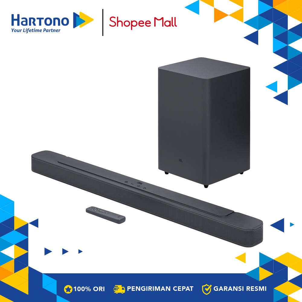 JBL Bar 2.1 Soundbar Deep Bass (MK2) with Wireless Subwoofer JBL-BAR21DBM2BLKAS