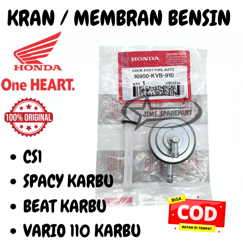 ORIGINAL 100% MEMBRAN KRAN BENSIN HONDA KVB CS1 SPACY BEAT VARIO 110 KARBU KUALITAS ASLI AHM ORI HGP