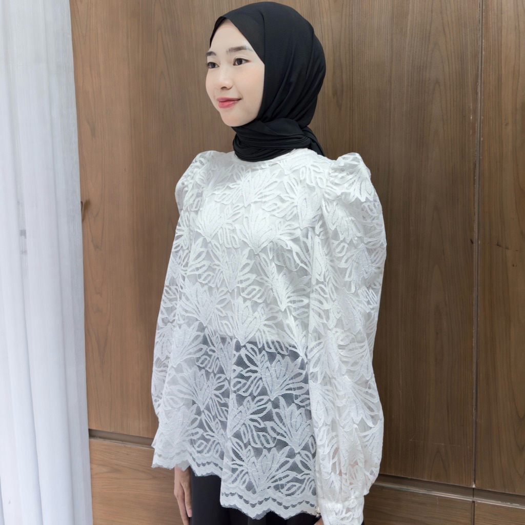 ycwofficial MIMOSA | blouse brokat premium | atasan wanita | kemeja wanita | baju korea cantik