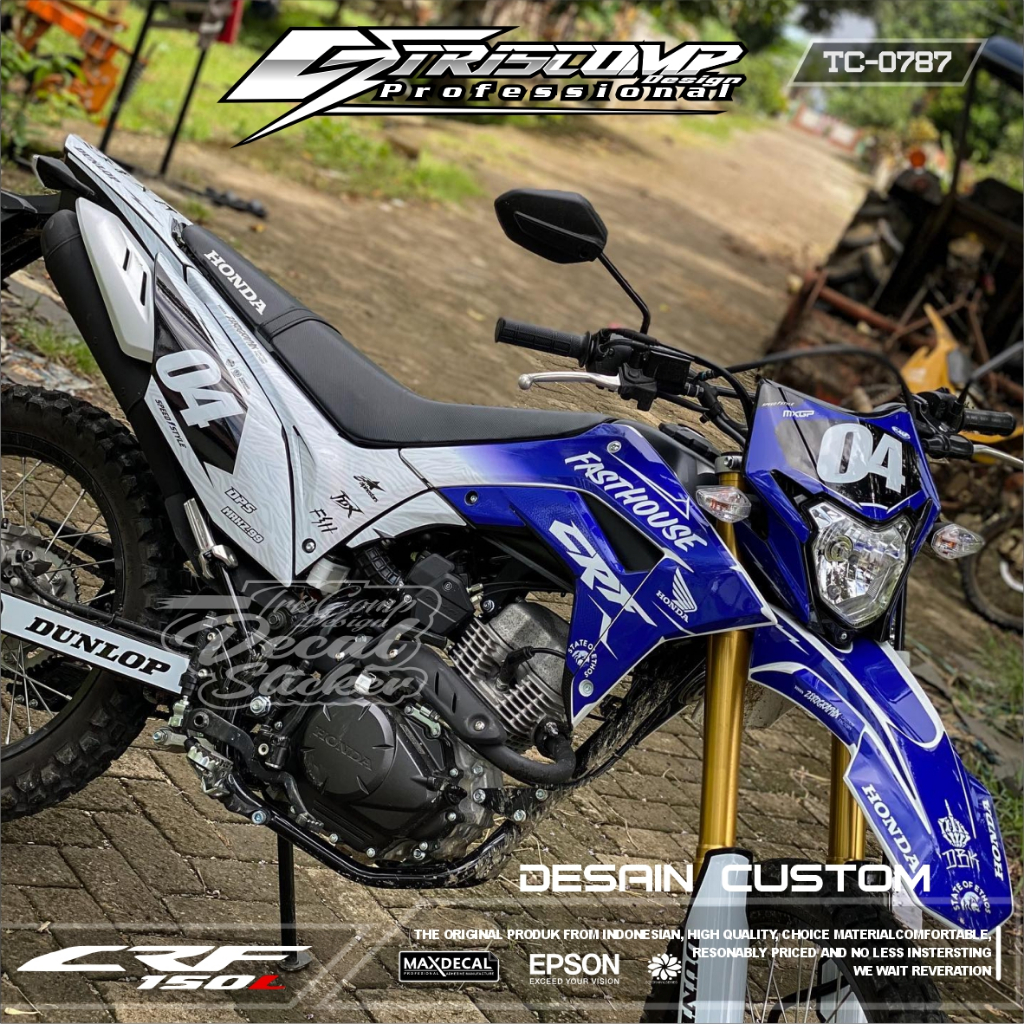 (COD) Stiker Terbaru decal motor CRF 150 L Full motif keren Desain custom bisa request - List Varias
